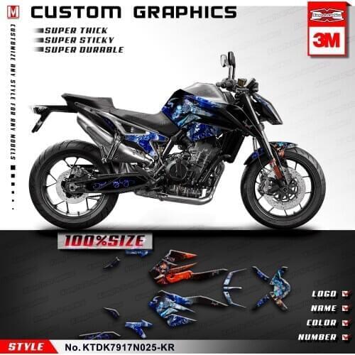 KUNGFU GRAPHICS Sticker Kit Design for 790 2017 2018 2019 2020 No Seat Cowl Decals Style No.KTDK7917N025-KR