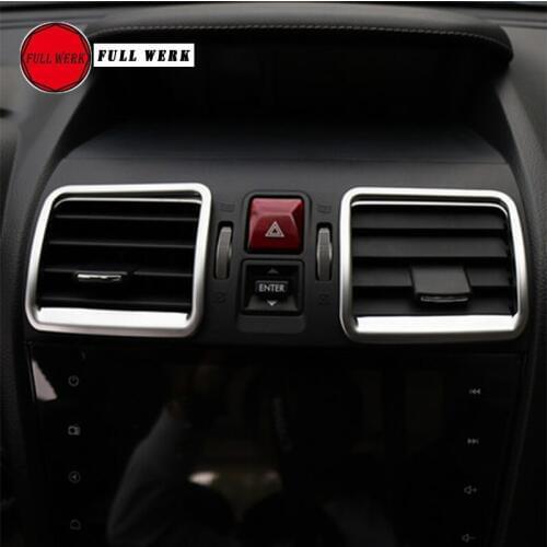 ABS Car Styling Upper Side Air Vent Trim Outlet Cover Sticker Central Air Conditioning Decoration for Subaru Forester 2013-2018
