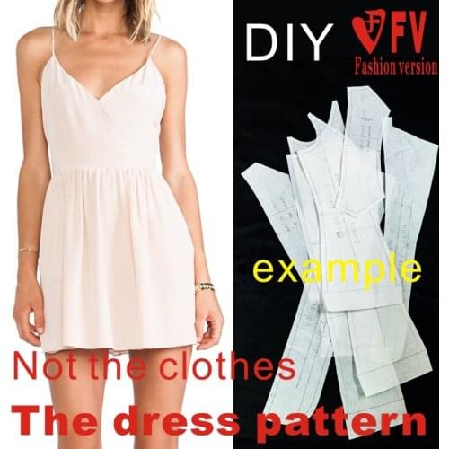 Dresses Sewing Pattern Template Cutting drawing Clothing DIY ((Not selling clothes)) BLQ- 122