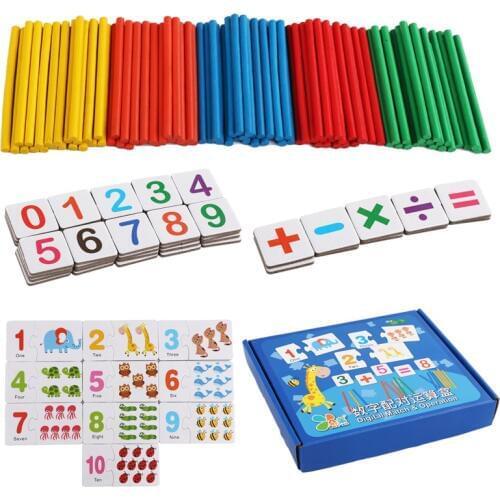 Kids educational toy early learning material for math arithmetic counting digital match and operation good for baby preschool