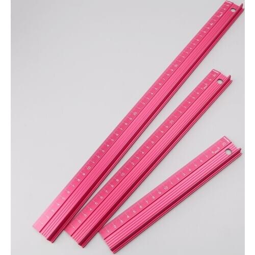 Professional Aluminum Alloy Straight Ruler Protective Scale Measuring Engineers Drawing Tool 3 Sizes