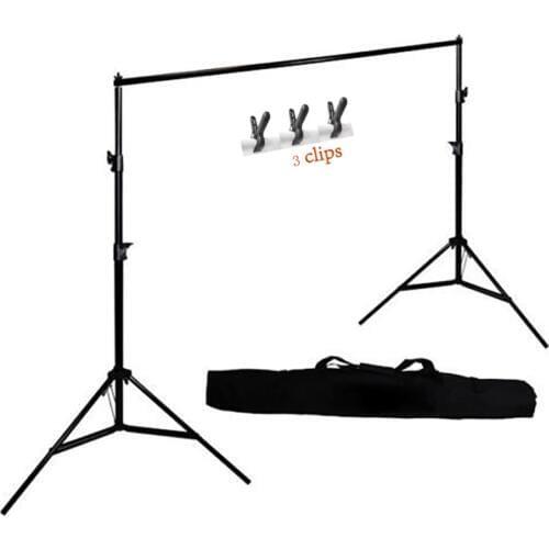 MEHOFOTO Adjustable Photography Background Support Stand Photo Backdrop Crossbar Kit +3 Clips