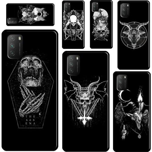 Satanic Scary Skull For POCO X3 Pro M3 F1 F2 F3 Phone Case For Xiaomi Mi 11 Lite 9 10 A3 Mi 11 Ultra 10T Pro