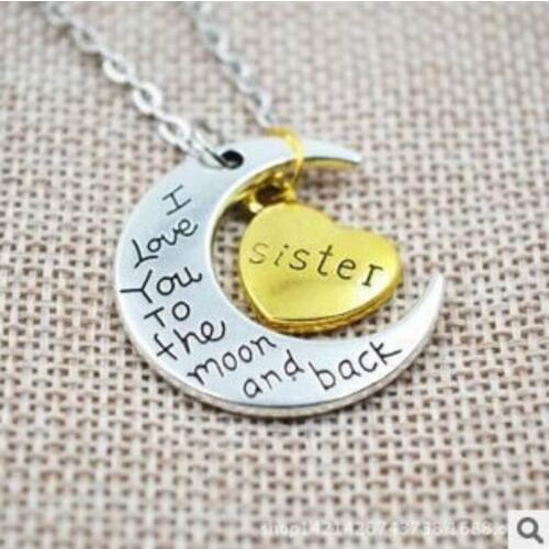 Family Alphabet Necklace Necklace Pendant Between Earth And Moon Christmas Fashion Gift Of A Family Of Women Jewelry