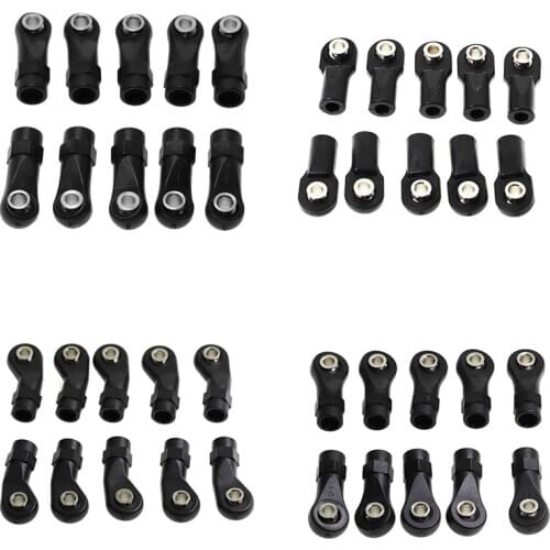 10Pcs Plastic M4 Rod End Link Linkage Balls Joint Head for 1/10 RC Car Crawler Axial SCx10 II 90046 TRAxxAS TRx4