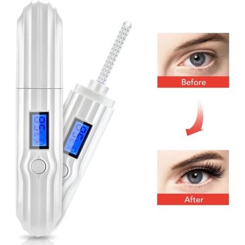 Electric Heated Eyelash Perm Mini Electric Ceramic Heat Eyelash Curler Device Eyelash Curling Ironing Eyelashes Curler Clip Tool