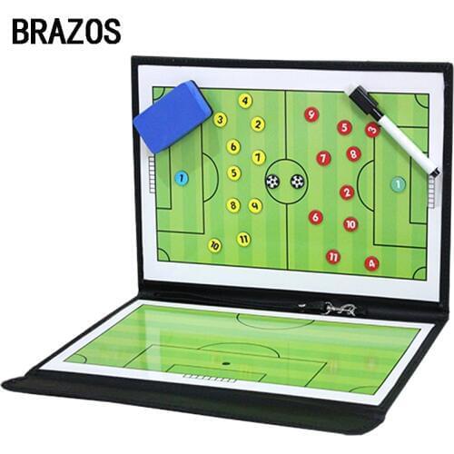 Foldable Magnetic Tactic Board Soccer Coaching Coach Tactical Board Football Game Portable Football Training Tactics Clipboard