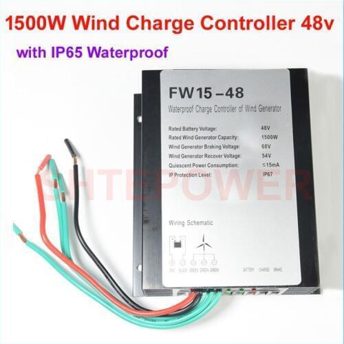 IP67 waterproof wind charger controller 1500W AC 48V wind turbines generator Free Shipping Three Phase AC