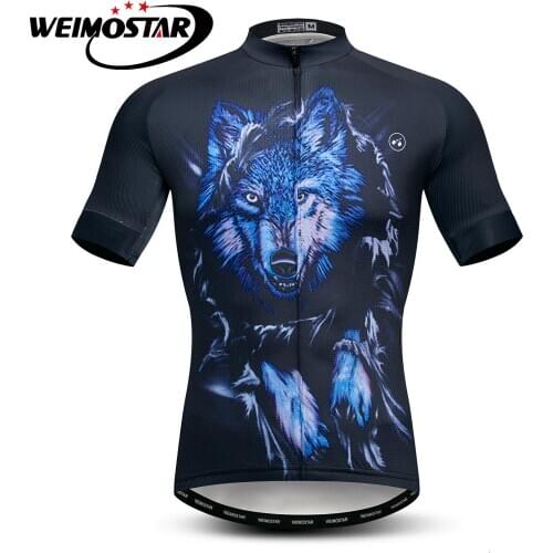 Weimostar Men Summer Wolf Pro bike team Cycling Jersey Men mtb shirts tops Ropa ciclismo outdoor Clothing wear Bike Jersey