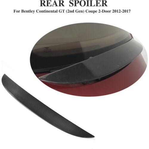 Carbon Fiber Rear Trunk Spoiler For Bentley Continental GT 2nd Gen Coupe 2 Door Window Wings 2012-2017