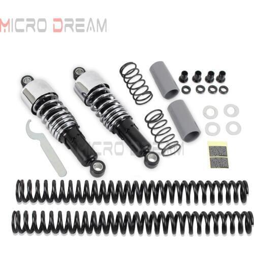 Motorcycle 10.5'' Rear Suspension Fork Lowerng Kit For Harley Dyna FXD Street Bob Super Glide Fat Bob 2006-2017 Shocks Absorbers