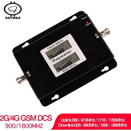 ZQTMAX 900 1800 GSM DCS Dual Band Repeater 2G 4G signal booster LTE Cellular Data Amplifier for home