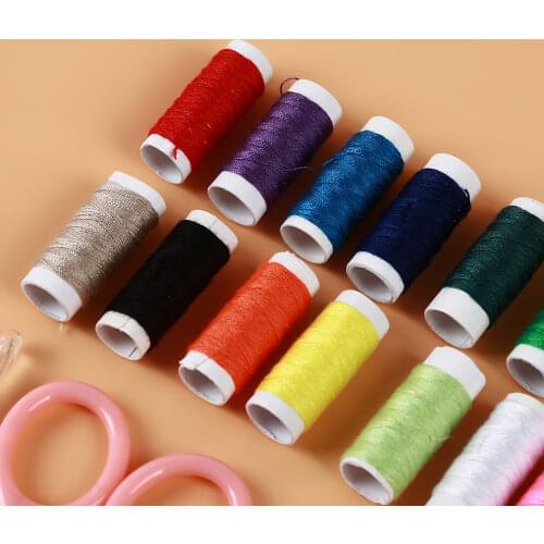 1 Set Sewing Tool Kit Thread Threader Needle Tape Measure Scissor Thimble with Storage Box Sewing Tool Accessories