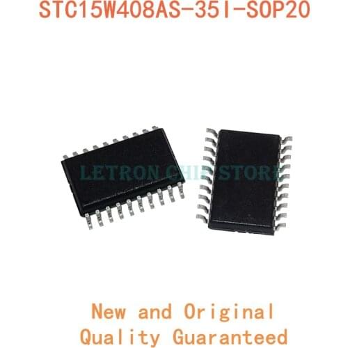 10PCS STC15W408AS-35I-SOP20 SOP-20 STC15W408AS 7.2MM SOIC-20 SOIC20 SMD new and original IC Chipset