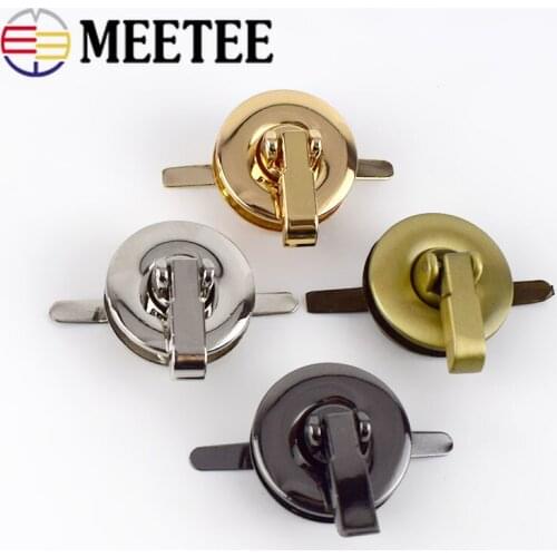 2/5pcs Round Metal Turn Locks Snap For Handbag Women Bag Twist Lock Clasps Closure DIY Metal Buckle Hardware Accessories