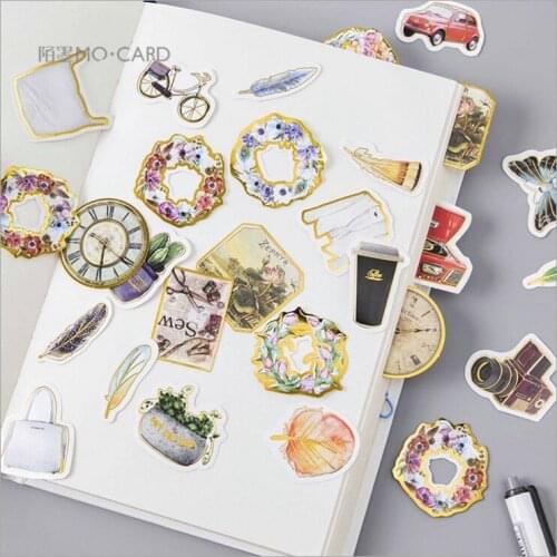 45pcs/pack Vintage Life girl accessories colorful feathers sticker DIY Decoration planner diary album phone scrapbook stickers