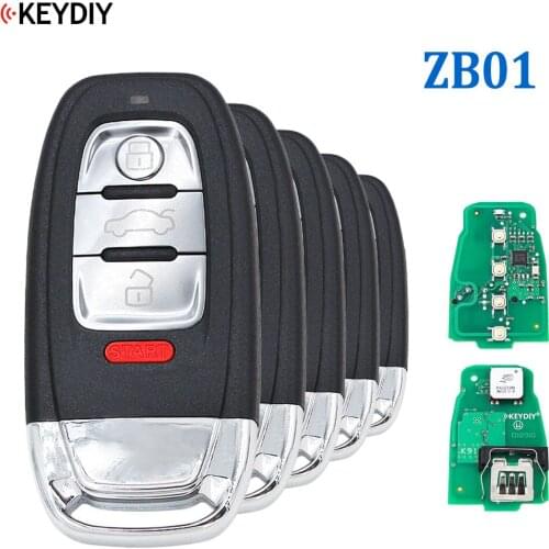 5PCS, KEYDIY ZB Series Universal Smart Key ZB01 for KD-X2 Car Key Remote Replacement Fit More than 2000 Models