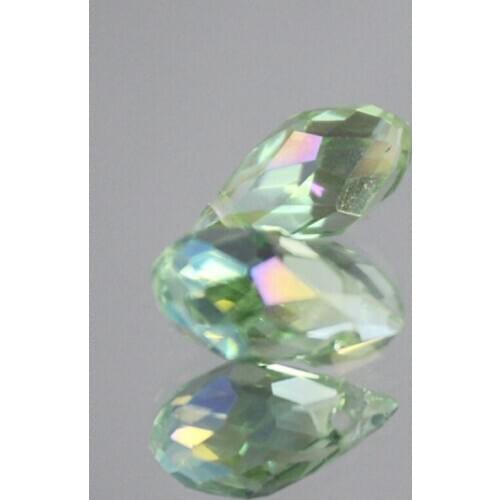 50pcs 6x12MM Clear Oval Faceted Czech Crystal Beads With Hole Briolette Teardrop Glass Beads For Jewelry Making DIY