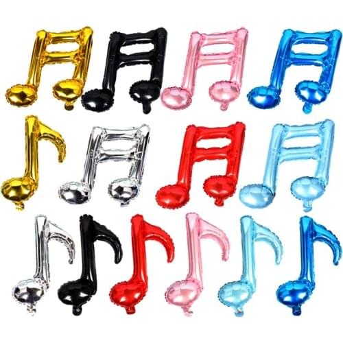 50pcs/lot mixed Musical notes foil balloons baby birthday party supplies music globos wedding decorations inflatable air balloon