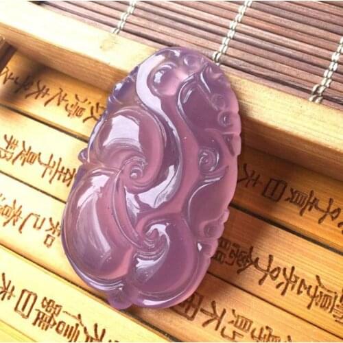 Amethyst Fushou all things like men and women, chalcedony flower pendant cb38