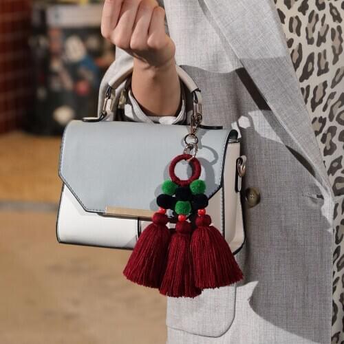 2020 Autumn and Winter New Creative Niche Bohemian Tassel Aesthetic Jewelry Fashion Exaggerated Ethnic Style Bag Ornaments