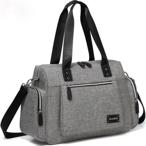 Large Multi-function Unisex Messenger Baby Diaper Bag Nappy Changing Bag+Changing Pad