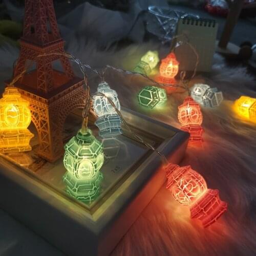 Fairy Light Colorful Star Lighthouse Led String Light Lantern String Birthday Party Bedroom Room Decoration Battery Box Power