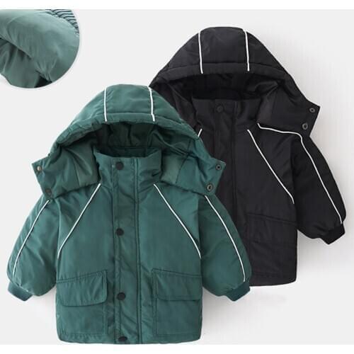 2020 Hot style boys hoodies style winter thicken long outwear coat kids winter warm jacket childrens thicken clothes WT9812