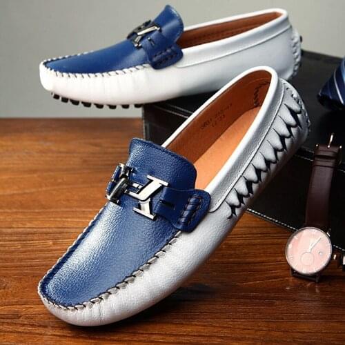 Fashion Italian sports shoes mens casual gentlemens shoes mens flat walking shoes outdoor shoes zapatos hombre Сандалии 38-44