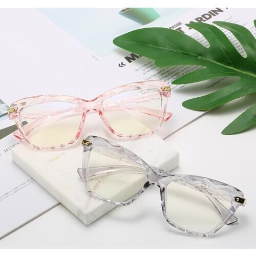 2020 New Fashion square glasses frame female fashion style brand optical computer glasses anti-blue light glasses frame