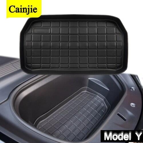 2021 New Car Front Trunk Mat For Tesla Model Y 2020&2021 Car Accessories TPE Waterproof Wearable Protective Pads Mat