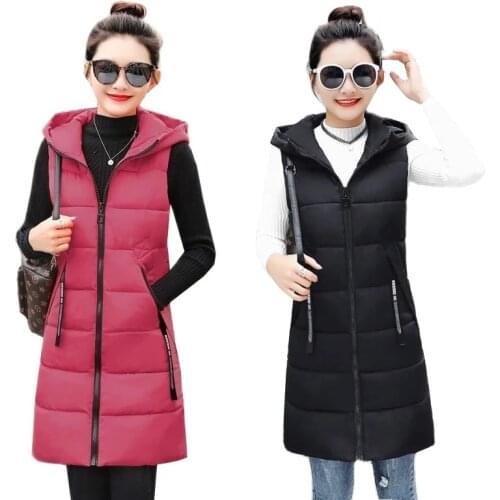 2021 Autumn Winter New Fashion Womens Jackets Mid-length Loose Thicken warm Female Vest Comfortable Sleeveless Ladies Coats Top