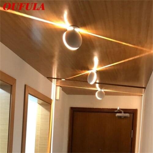 OUFULA Modern Indoor Wall Light Sconces Aluminum LED Wall Lamp Creative Spot Light Decorative For Home Aisle Corridor