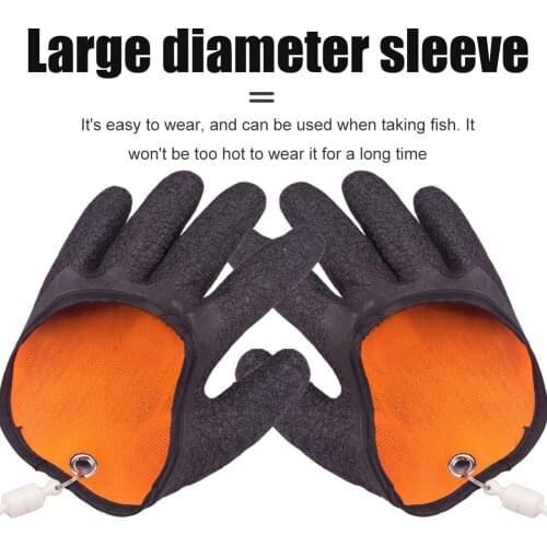 UV Sun Protection Half Finger Glove Magnetic Anti-slip Fishing Gloves Protect Hand Puncture Catching Fishing Glove