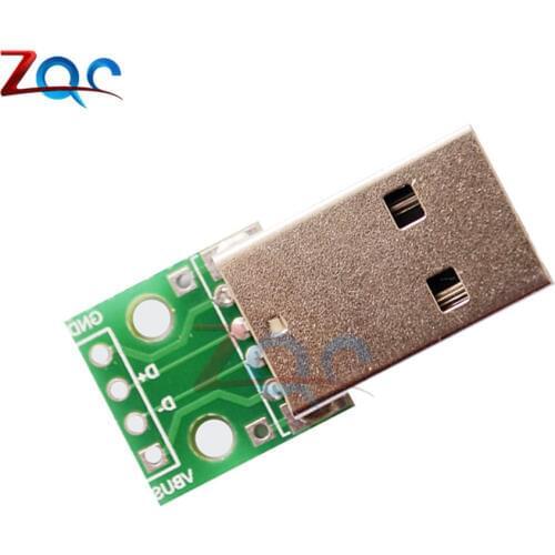 5pcs USB to DIP Adapter Converter 4 pin for 2.54mm PCB Board Power Supply DIY Connector
