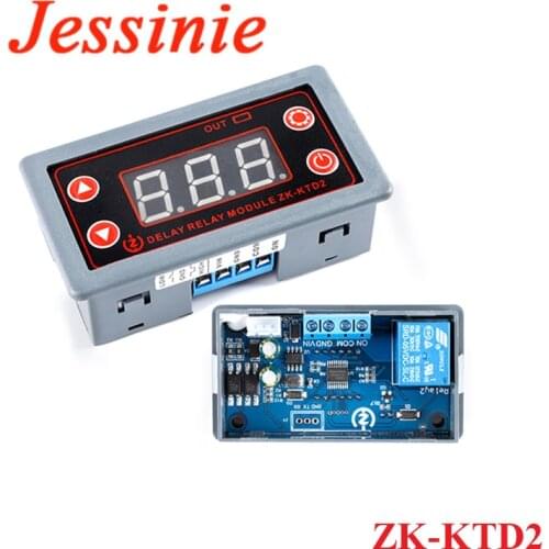 ZK-KTD2 5A 5V 12V 24V Fully Compatible Delay Relay Module 5-30V Multi Trigger Cycle Timing Industrial Board Anti-Overshoot