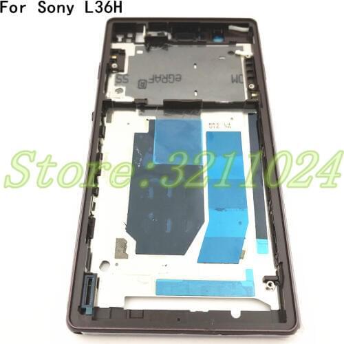New Original For Sony Xperia Z L36H LT36 C6603 Display Frame Front Housing Bezel Plate Middle Frame Replacement Parts