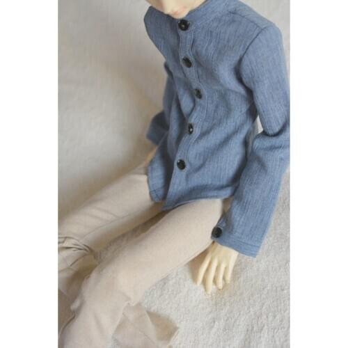Blue Shirt Outfits Top Clothing For Male 1/4 1/3 SD17 70cm 17" 24" Tall BJD MSD SD DK DZ AOD DD Doll Use HEDUOEP