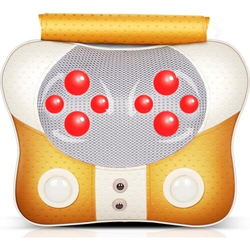 Brand New 2015 ! Infrared Heating Electric Double Beauty Device Neck Pillow Massage Shiatsu Massage seat back Cushion 8 rolling