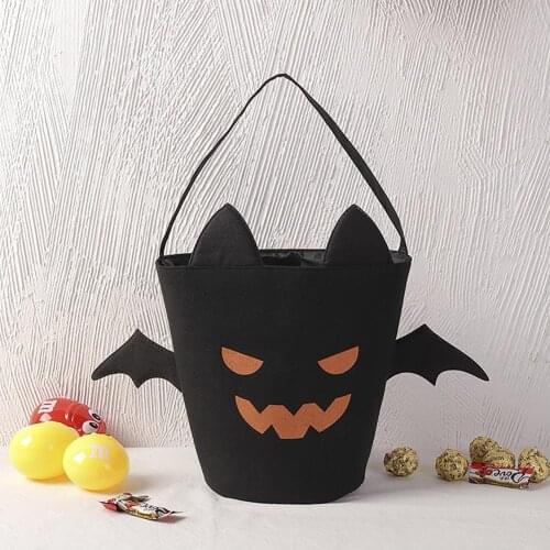 Halloween Trick/Treat Bag Pure Cotton Tote Canvas Candy Bucket Horror Monster Candy Bag Funny Pouch Many Models