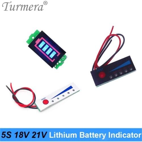 Turmera 5S 18V 21V Battery indicator Tester Lithium Battery Capacity Displayer Module for Electric Drill Screwdriver 18V 21V Use