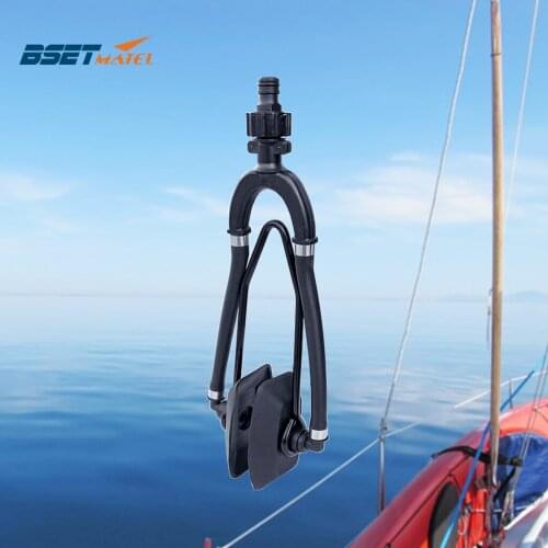 Universal Rectangular Outboard Dual Feed Marine Boat Yacht Motor Flusher Engine Ear Muffs Cup Garden Hose 5/8 inch Connection