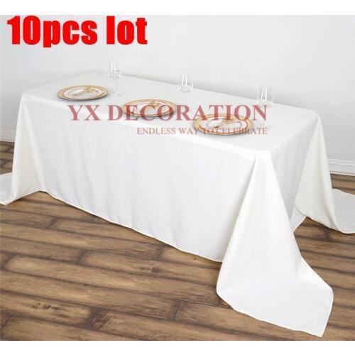 High Quality Polyester Rectangular Tablecloth Banquet Event Table Cloth Cover For Wedding Christmas Decoration Decoration