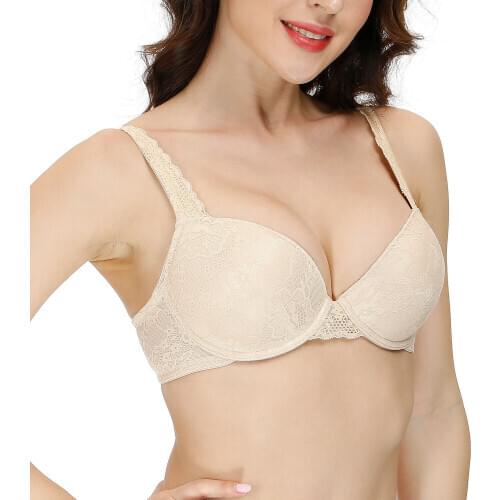 YANDW Bra for Women Big Size Wire Soft Lace Bralette padded Push Up embroidery Sexy Underwear Plus size