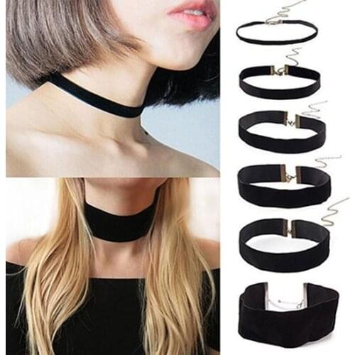 Women Lady Black Velvet Choker Gothic Necklace Simple Retro Jewelry Xmas Gift