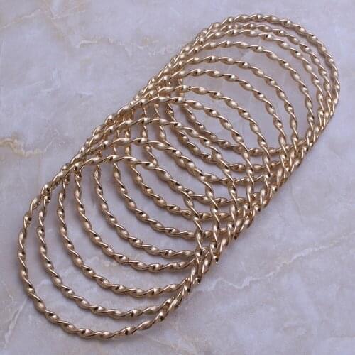 Gold Color Jewels Stainless Steel Fahion Jewelry Cuff Bangles For Woman Bijoux Acier Inoxidable Femme Joyas BF900216