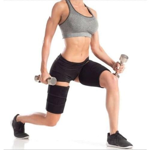 1 Pair Elastic Thigh Pad Adjustable Legwarmers Running Bandage Muscle Strain Protector Thigh Sports Injury Protect Wrap