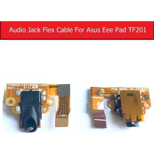 100% Genuine Audio jack flex cable For ASUS Eee Pad TF201 10.1" Earphone Headphone socker port connector Replacement repair