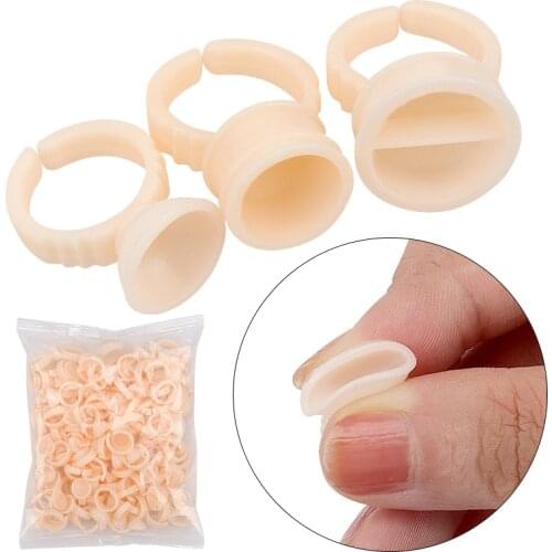 100pcs Disposable Silicone Cap Off Yellow Ring Tattoo Ink Cup Tattoo Needle Accessories Tattoo Pigment Ring Cup