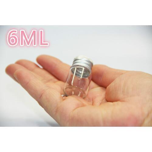 1000PCS 22*35mm 6ml Cream lotion cosmetic perfume container travel kits empty small glass bottle with screw cap glass jars vials